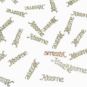(10枚セット)Kissmeのメタルパーツ 英字 キスミー レジン封入 ゴールド ネイル パーツ ハンドメイド