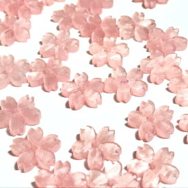 （6個セット）桜のデコパーツ ピンク プラパーツ 桃色 サクラ チェリーブロッサム フラワー 花 アクリル パーツ 貼り付け ハンドメイド