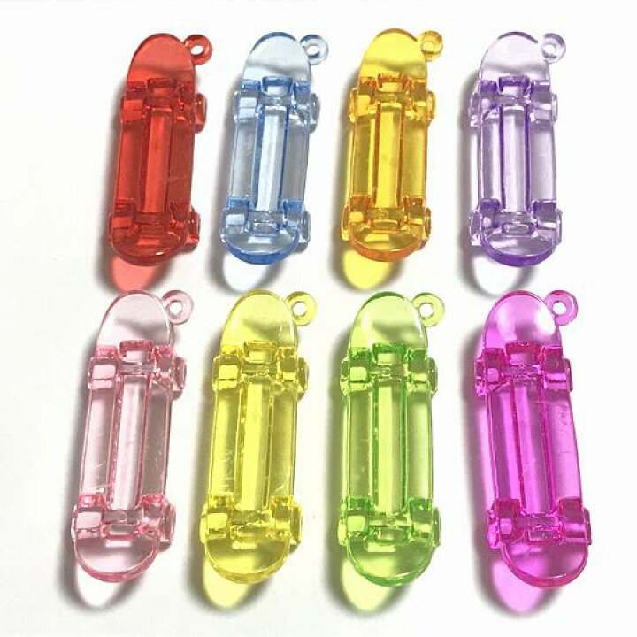 楽天市場】（4個セット）スケートボードのアクリルチャーム カラー 