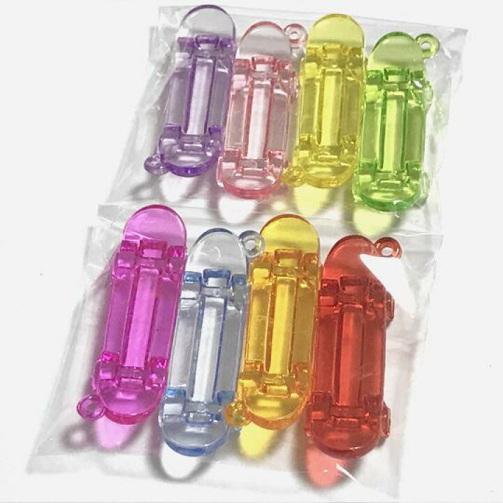 楽天市場】（4個セット）スケートボードのアクリルチャーム カラー 