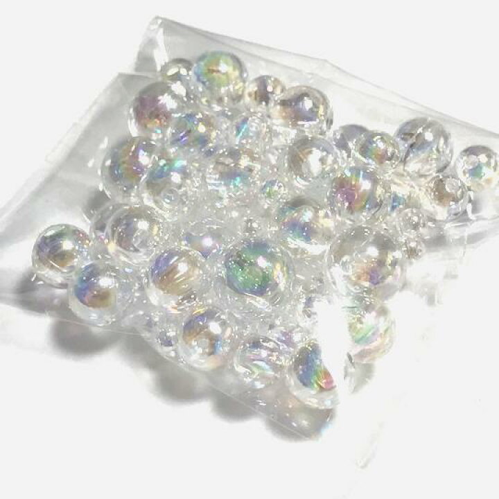 楽天市場 約10g オーロラカラーのアクリルビーズ ラウンド シャボン玉 サイズミックス 手芸パーツ ハンドメイド 色彩キューブ