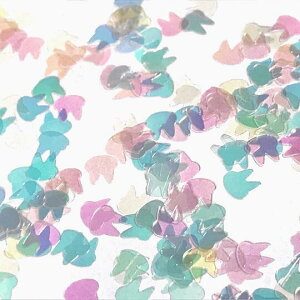 うさぎのホログラムW ミルキーホワイト 兎 ウサギ レジン封入 ラビット バニー パーツ ネイル ハンドメイド