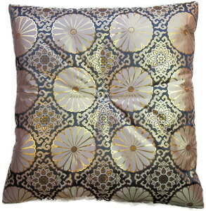 仏壇座布団 仏前座布団 法事 法要 和室 お盆 お寺さん用 座布団 国産 日本製 送料無料 大咲四菊 金色紺 67×68