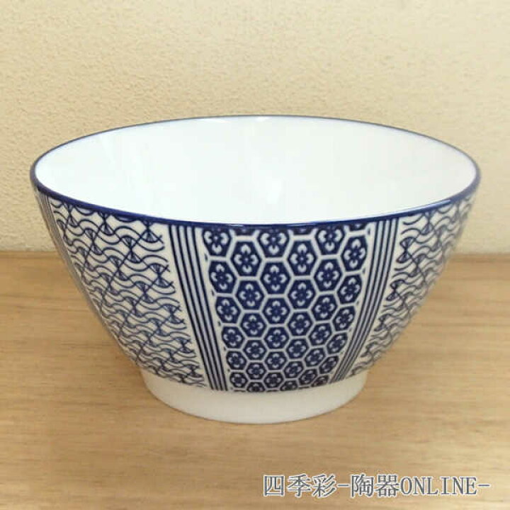楽天市場 どんぶり 食器 藍波花 古青藍うどん そば どんぶり 丼ぶり 和食器 陶器 おしゃれ 美濃焼 業務用 かわいい 四季彩 陶器online