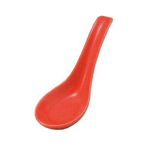 レンゲ 大 15cm 引っ掛けレンゲ 赤 強化磁器【四季彩-陶器ONLINE-】レンゲ 陶器 レンゲスプーン レッド 美濃焼 業務用
