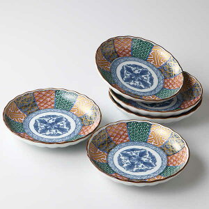 和食器 16cm 取り皿 5個セット 染錦祥瑞【箱入】美濃焼 お皿 プレート 取り皿 陶器 5個セット ギフト プレゼント