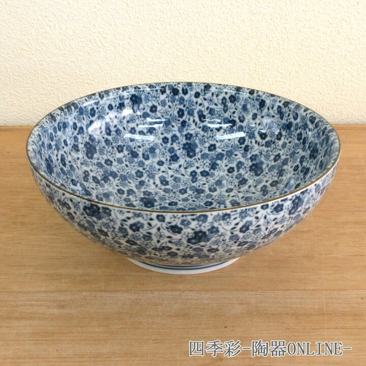 楽天市場】和食器 大鉢 藍染小花業務用 美濃焼 日本製 陶器 食器 盛鉢 