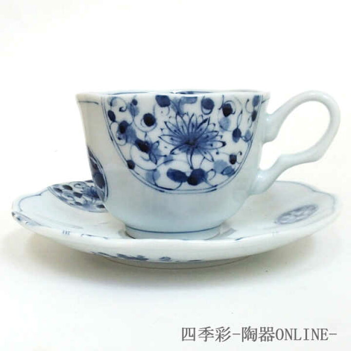 楽天市場 コーヒーカップ ソーサー 花伊万里コーヒーカップ 陶器 和風 業務用 美濃焼 おしゃれ かわいい 花柄 カフェ食器 和陶器 日本製 四季彩 陶器online