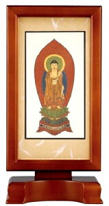 新世紀軸 ブラウン・ローズ サイズ 大スタンド掛軸 1幅(本)販売(ご本尊) 本紙(仏画):標準仕様浄土宗(舟立弥陀)