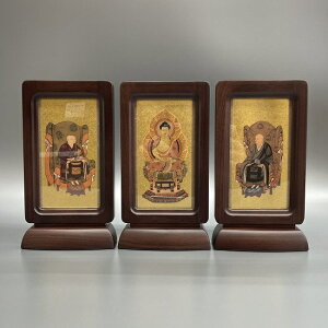 スタンド掛軸(極小)ウォールナット3幅セット