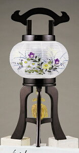 ミニ行灯 451 琴若回転 絹張木製 盆提灯