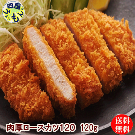 【送料無料】味のちぬや　 肉厚ロースカツ (120gx50個)　1箱 50個　ロースカツ　業務用　冷凍