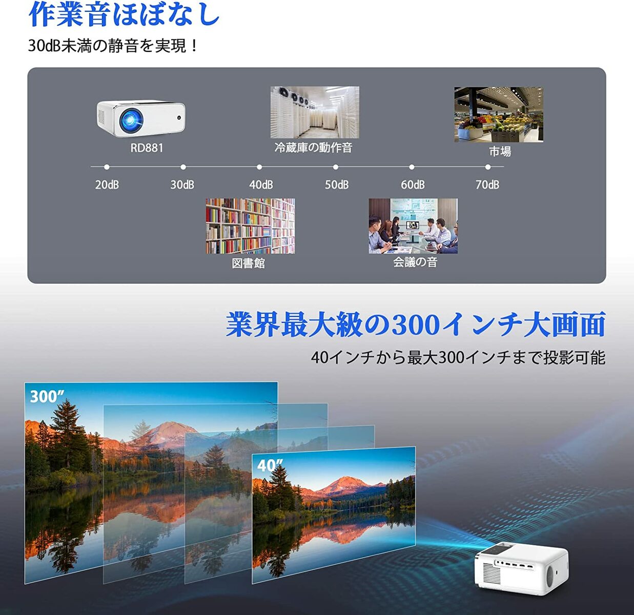 楽天市場】プロジェクター Android TV 搭載 小型 500ANSI 4k対応 