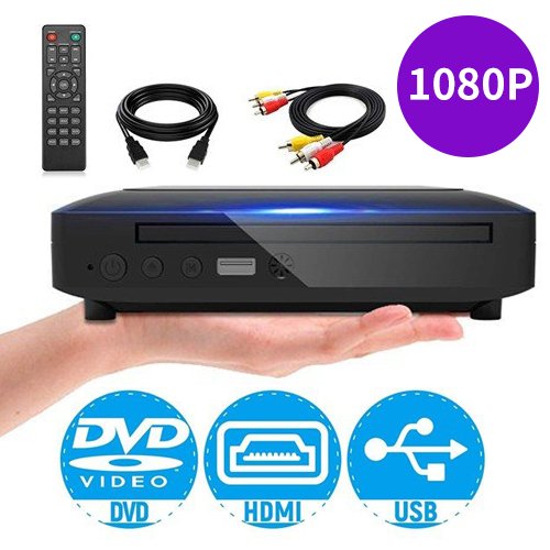 ミニDVDプレーヤー 1080Pサポート DVD CD再生専用モデル HDMI端子搭載 CPRM対応、USB、AV   HDMIケーブルが付属し、テレビに接続できます MIC-DP8043