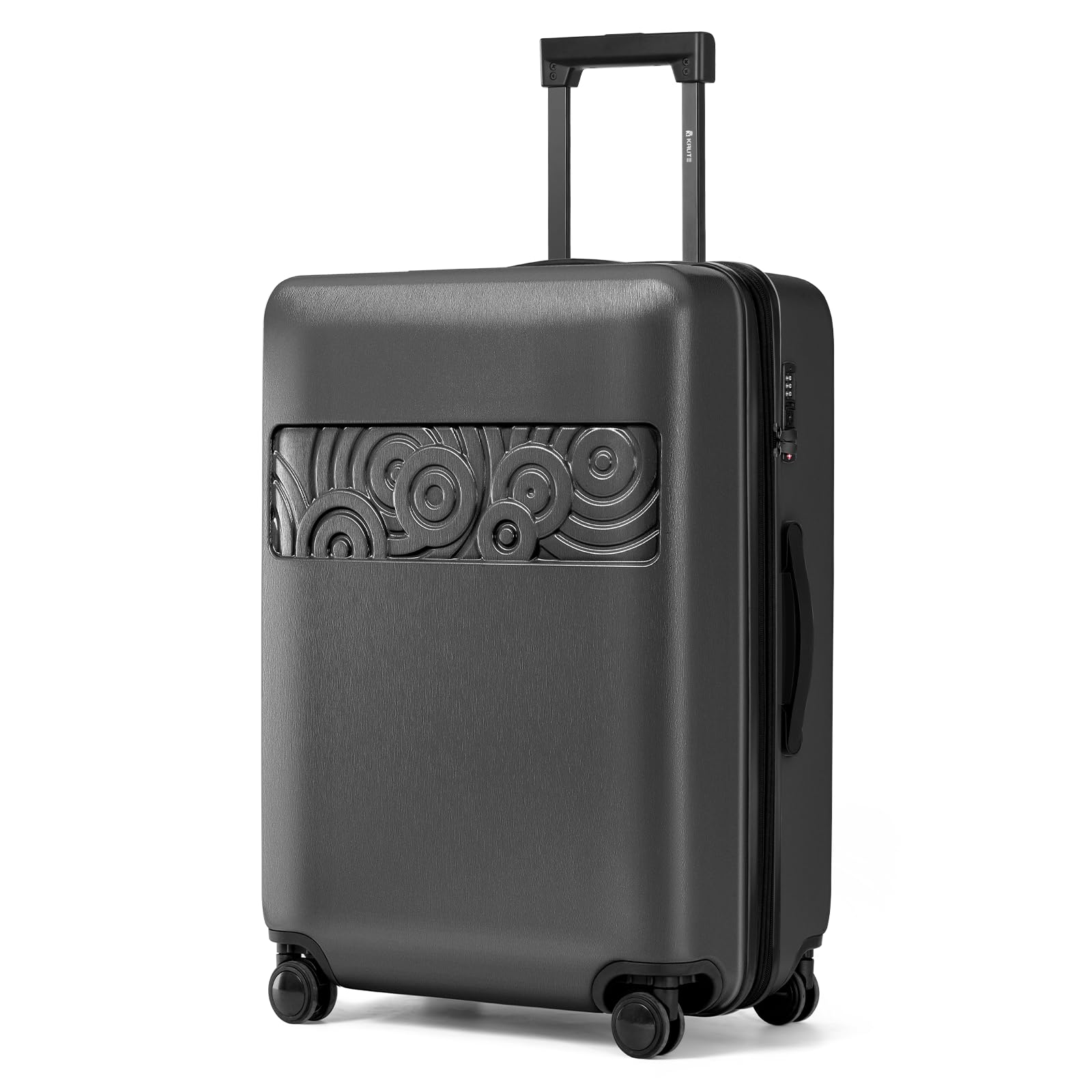 楽天市場】[Krute] スーツケース ダークグレー 拡張機能付き ピュアPC