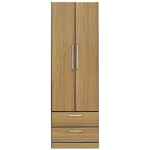 ワードローブ おしゃれ 収納 北欧 衣類 クローゼット タンス ハンガーラック 洋服タンス ナット 60 ナチュラル/取手SV 奥行56cmタイプ(配送員設置)