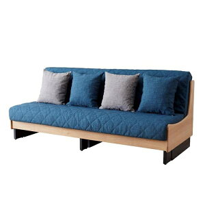 ソファ ソファー マットレス 北欧 おしゃれ ベッド リビング ソファーベッド ドロシーII 200cm幅 NA/ブルー 島忠 ホームズ(配送員設置)
