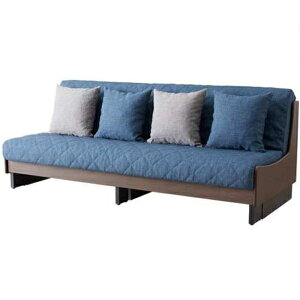 ソファ ソファー マットレス 北欧 おしゃれ ベッド リビング ソファーベッド ドロシーII 200cm幅 BR/ブルー 島忠 ホームズ(配送員設置)