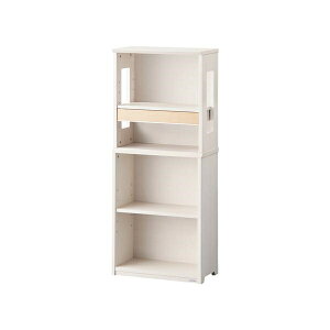 シェルフ棚 収納棚 ラック 幅55 奥行30 高さ130 棚 PCデスク ワークデスク 机 ワイズ 55 ローシェルフ WISE KWB- 251 MW (配送員設置)