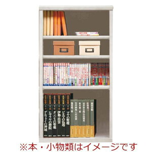 本棚 おしゃれ 収納 棚 ラック 幅60 コミックラック 家具 書籍 漫画 オープン書棚 SOK72 幅60×高さ110 ホワイト (配送員設置)