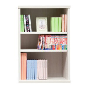 本棚 おしゃれ 収納 棚 ラック コミックラック 家具 書籍 漫画 書棚 オープン SOK72 幅80×高さ100 ホワイト (配送員設置)