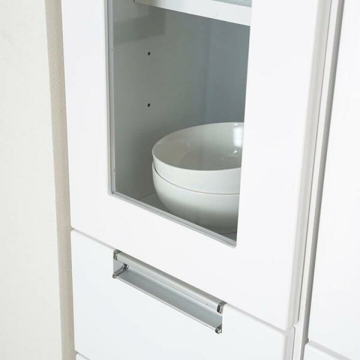 楽天市場】食器棚 スリム 白 40 キッチン収納 キッチンボード スペース 