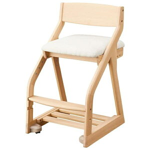 コイズミ KOIZUMI 学習椅子 子供 おしゃれ 学習チェア 木製 木目 ナチュラル 高さ調節 木製チェア ファリス FLC-397 MOIV(アイボリー) (配送員設置)