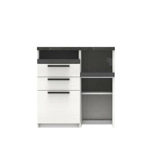 パモウナ キッチンカウンター 幅90 食器棚 レンジ台 日本製 カウンター オーチェ SY-S 900 R 下台 B (配送員設置)