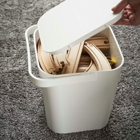 フタ付バケツ　タワー　ホワイト　ブラック　4208/4209　山崎実業　【YZ】【241021済】