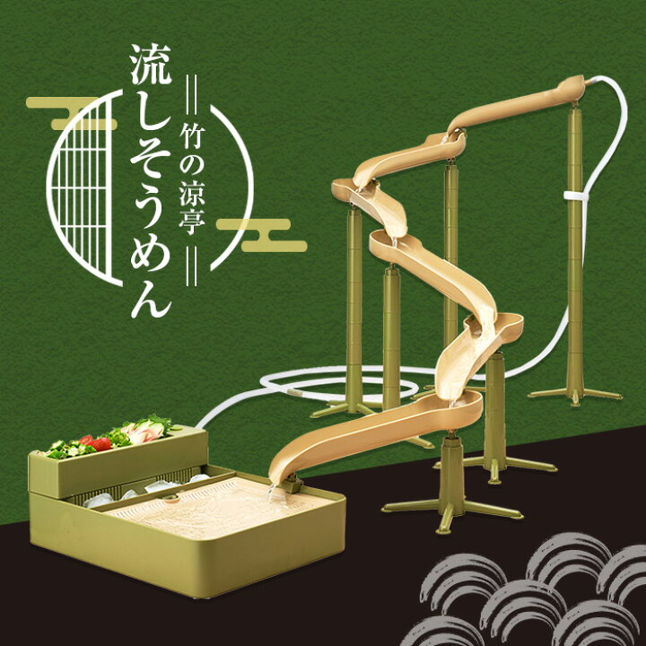 楽天市場】竹の涼亭流しそうめん ドウシシャ DWC-B2 流しそうめん器 
