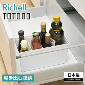 リッチェル TOTONO(トトノ) 引き出し用 調味料収納ボックスR ホワイト【2606変更】