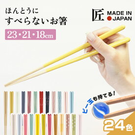 【新柄登場♪】【メール便送料無料】ほんとうにすべらないお箸　HSS 日本製 職人が作る塗り箸　 食洗機対応　23cm・21cm・18cm 滑らない はし ラーメン そば うどん　日経トレンディ　藤栄（FUJIEI)