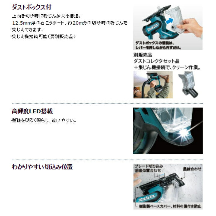 楽天市場】マキタ SD180DRGX 充電式ボードカッター 18V(6.0Ah) セット 