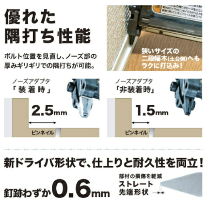 楽天市場】マキタ PT353DZK 充電式ピンタッカ 18V(※本体+ケース 