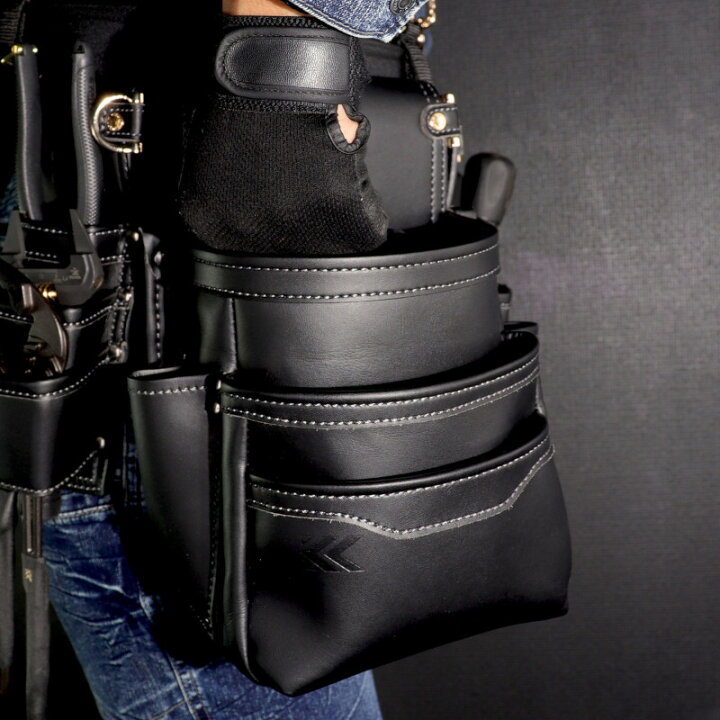 楽天市場】フジ矢 KUROKIN AB-23BG 腰袋3段 Light PU Leather シリーズ 