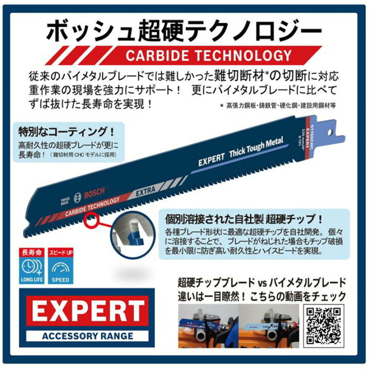 楽天市場】BOSCH(ボッシュ) S1155CHC 2608900368 超硬レシプロソー 