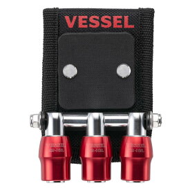 【11日1時59分迄 1,000円クーポン配布】VESSEL(ベッセル) QB-10MB3R クイックキャッチャー3連ホルダー マグネット付 赤/レッド ◇