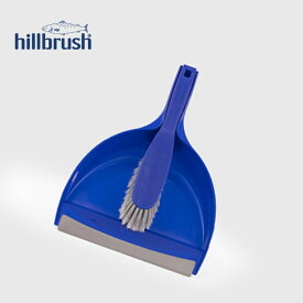 hillbrush(ヒルブラシ) DP4SET-BL ダストパン＆ブラシセット 青/ブルー ちりとり ほうき ◆