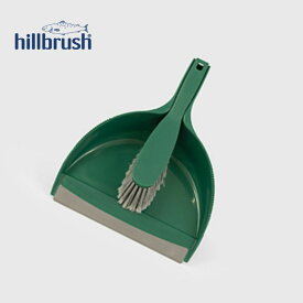 hillbrush(ヒルブラシ) DP4SET-G ダストパン＆ブラシセット 緑/グリーン ちりとり ほうき ◆