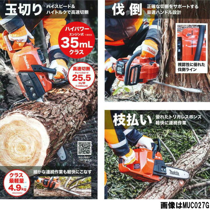 楽天市場】＼上位入賞／ マキタ MUC022GRU 350mm充電式チェーンソー 