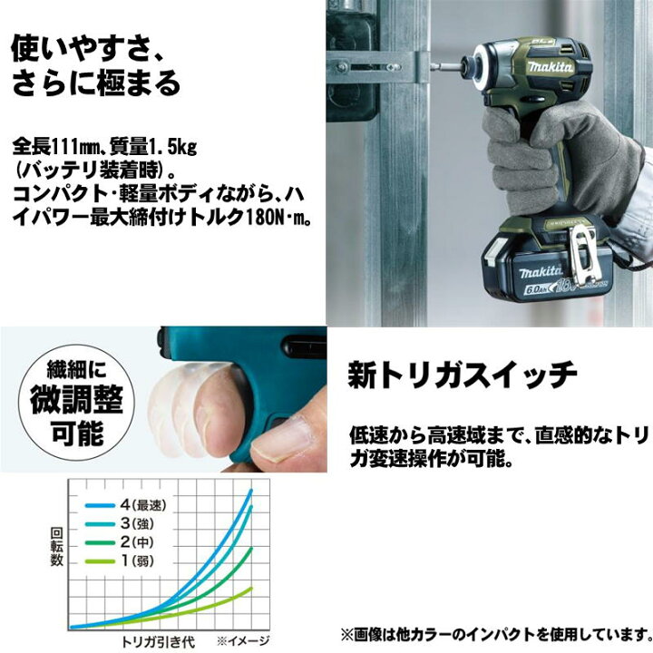 楽天市場】【限定カラー】 マキタ(makita) TD173DGXAR 充電インパクト  