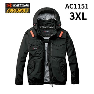 BURTLE(�o�[�g��) AC1151-B-3XL �G�A�N���t�g �����u���]�� �T�C�h�t�@�� �u���b�N 3XL�T�C�Y (�� �t�@���t���E�F�A�E�ՔM�E�n�[�l�X�Ή�) ��