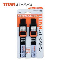 TITANSTRAPS(タイタンストラップ) SC-MTL-0104-BLK メタルスピードカム 2本組 1.2m ブラック ◆
