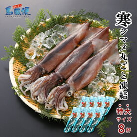 【お得な大容量】【特大8杯計2.8キロ】【胴だけで27cm前後】寒シマメ丸ごと凍結2.8kg【1杯約350g】 スルメイカ 烏賊 お刺身 おつまみ いかそうめん 冷凍 国産 肝 うり いかわた 塩辛 島根 隠岐 産地直送 ギフト 島風生活 海士町 CAS