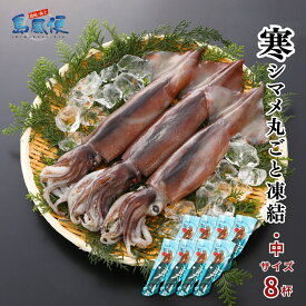 【お得な大容量】【中8杯】【胴だけで23cm前後】寒シマメ丸ごと凍結2.0kg【1杯約250g】 スルメイカ 烏賊 お刺身 おつまみ いかそうめん 冷凍 国産 肝 うり いかわた 塩辛 島根 隠岐 産地直送 ギフト 島風生活 海士町 CAS