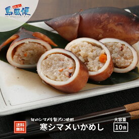 【隠岐島直送】優しい味のいかめし いかめし小サイズ10P　寒シマメ いかめし イカ飯 イカ 島根 隠岐 新鮮 お取り寄せ 産地直送 旬 ギフト 贈答用 御礼 御祝
