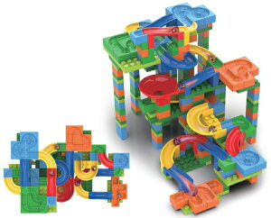 ブロックスライダー BIG コースを作成してビー玉を転がす 知育玩具 328ピース 送料無料