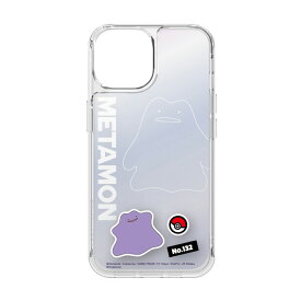 ポケットモンスター IIIIfit Clear iPhone15 iPhone14 iPhone13対応ケース 携帯ケース スマホケース カバー スライド式 アクリルスタンド収納 カスタマイズ 推し カード収納 POKE-876B (メタモン) 送料無料