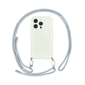 IIIIfit Loop iPhone15 Pro対応ケース ストラップ付き ショルダー シンプル 無地 透明 携帯ケース スマホケース カバー IFT-160CL (クリア) 送料無料