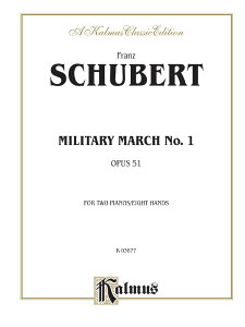 楽譜 輸入 軍隊行進曲 第1番 作品51 (2P8H) Military March No. 1 Op. 51 /Franz Schubert / (株)テーヌ商会